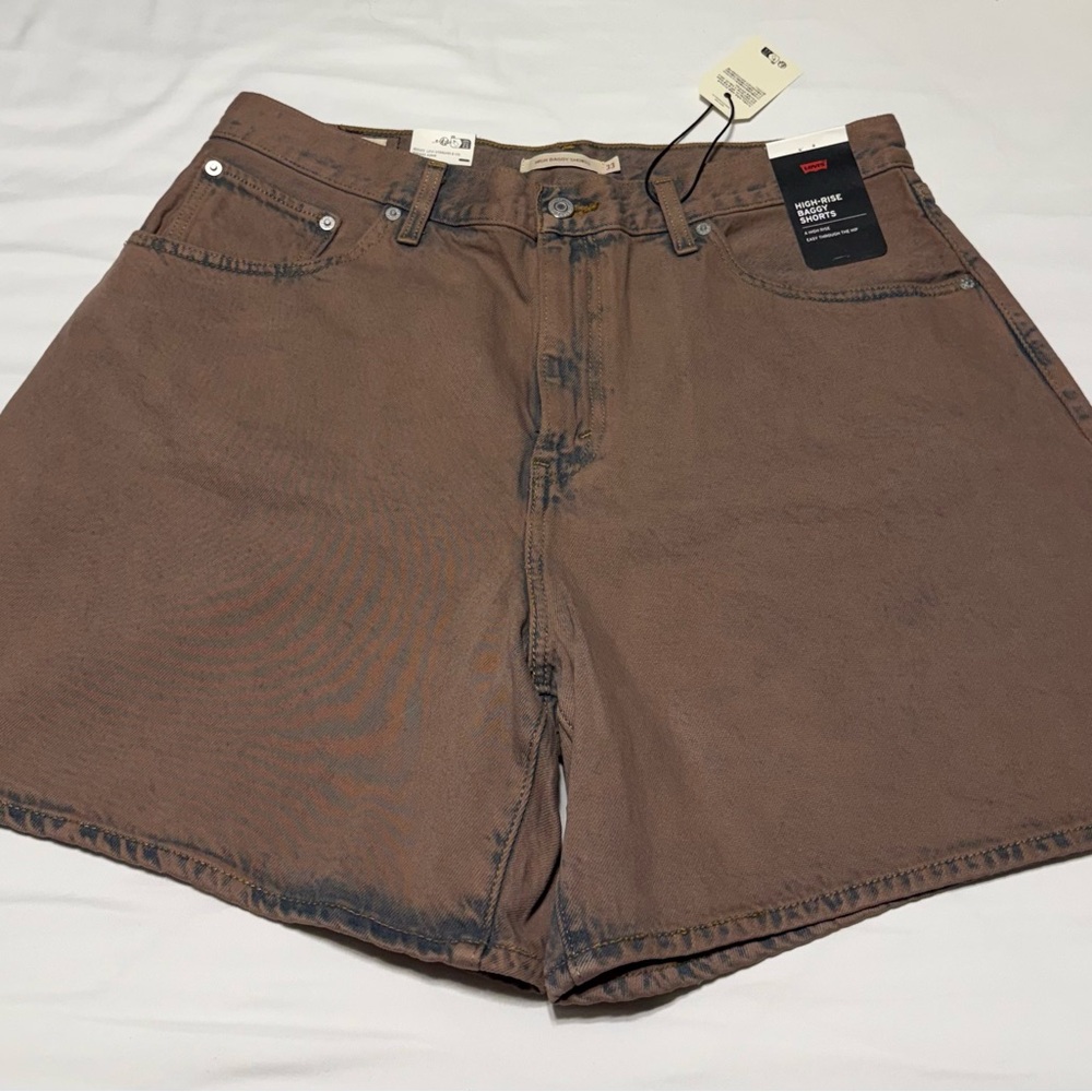 Levi's High Rise Denim Baggy Shorts